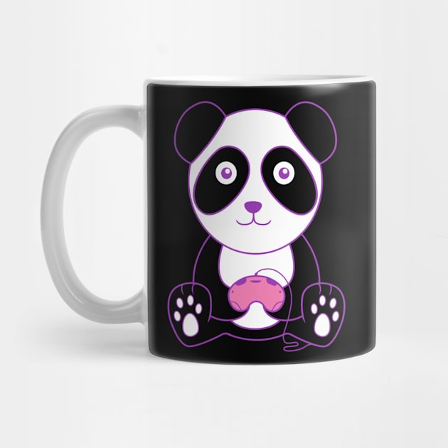 Gaming Panda With Controlle by Just Gaby Gaming